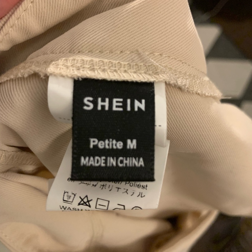 SHEIN Petite beige slim leg trousers - Picture 4 of 4